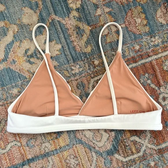 Left On Friday Sweet Victory White Bikini Top, Size Medium - Picture 3 of 4